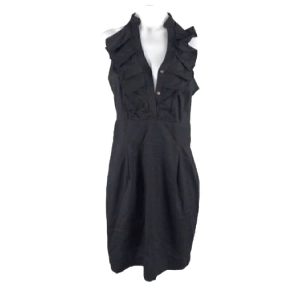 Express  Design Studio Black Ruffle Halter Dress